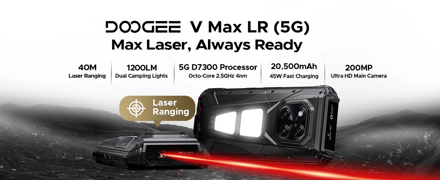 DOOGEE V Max LR Laser-Entfernungsmesser - 20500 mAh, 45W, 6,78 Zoll