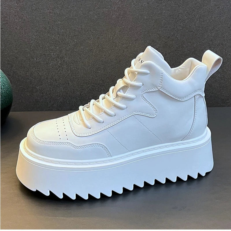 Nova Runner High Top Leder Komfort- Plateau 3cm Größe 42-46