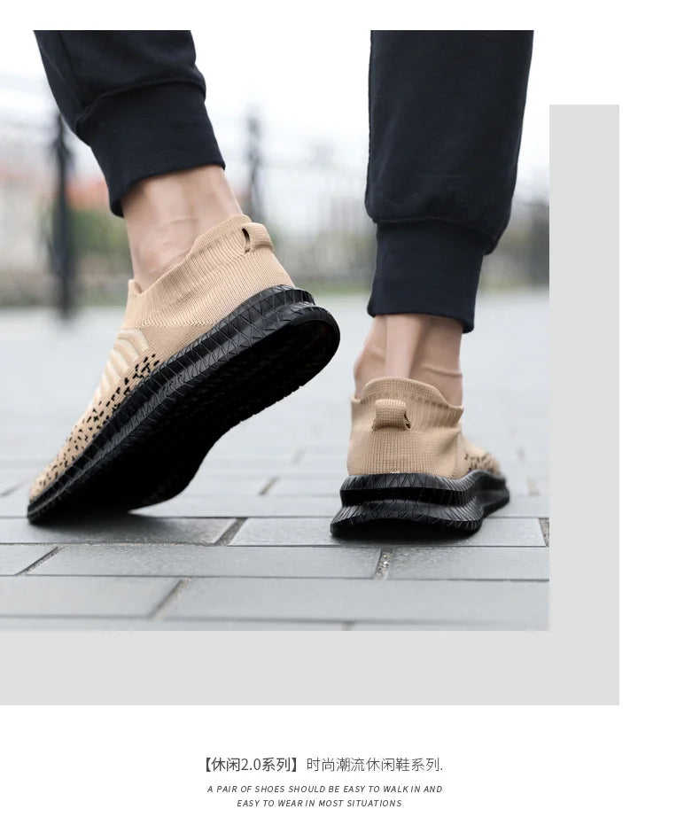 Men Shoes Lightweight Sneakers Men Fashion Casual Walking Shoes Breathable Slip on wear-resistant Mens Loafers Zapatillas Hombre