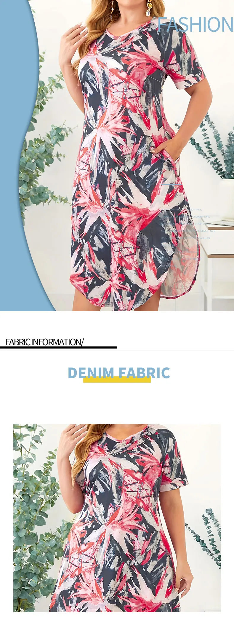 Elegant Oversized Woven Dress for Ladies  Casual Comfortable Fit Women's Dress Fashionable Stylish Ladies' Clothing