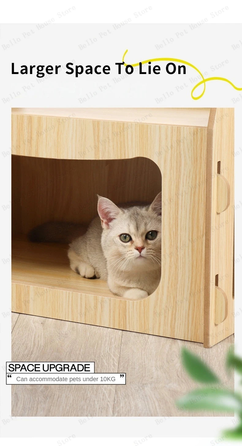 Multifunktional Luxus Katzen Villa Doppelstöckig Haustier Haus Vier-Jahreszeiten Universal Katzen Nest Katzen Hängematte Haustier Spielzeug Haustier Zubehör