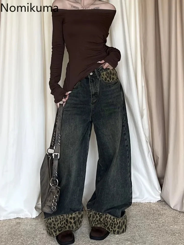 Nomikuma Jeans Leopard Retro - Größe S-XL Denim Regular