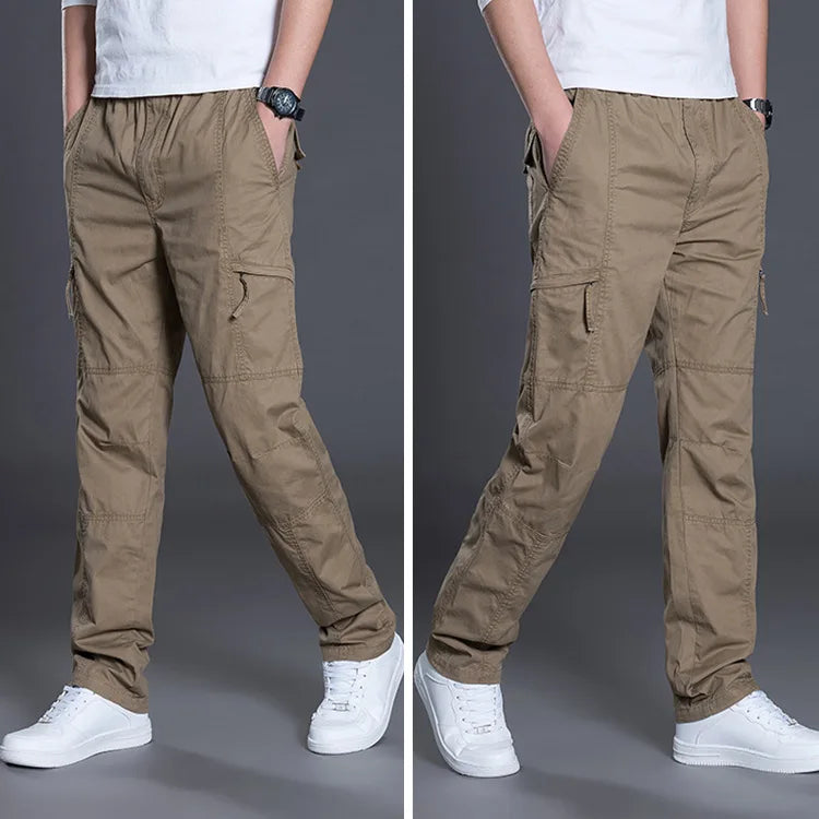 Herren Hosen 2025 - Summer Autumn Fashion Cotton Long Pants Straight Joggers Plus Size