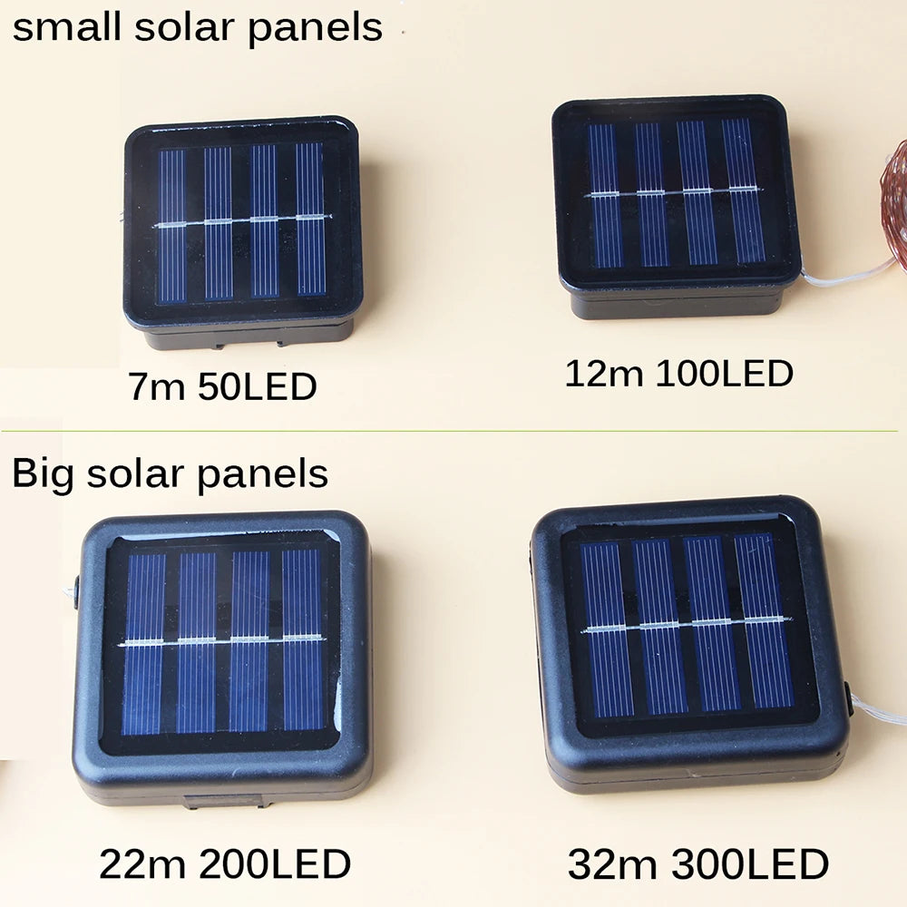 KIKIEL Lichterkette Solarbetrieben - Länge 20 m, 50 LEDs, IP44
