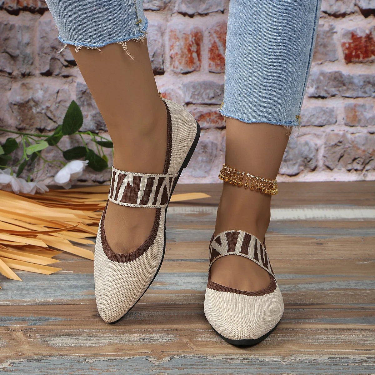 Women's Ballet Flats Casual Shoes Low Heel Barefoot Elegant Woman Sneakers Socofy Comfortable Pointed Toe on Offer Free Shipping