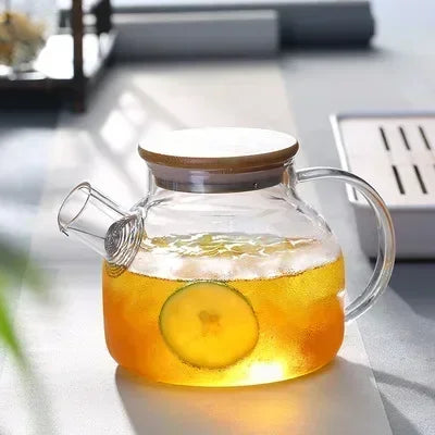 Borosilikat Teekanne Transparent Hitzebeständig - 1,8L Glas
