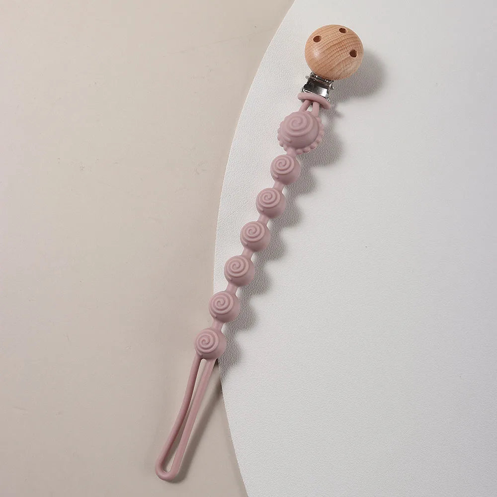 silicone Pacifier Clip Baby cartoon circle cute pacifier Chain for Newborn Teething Soother Dummy Clips beaded