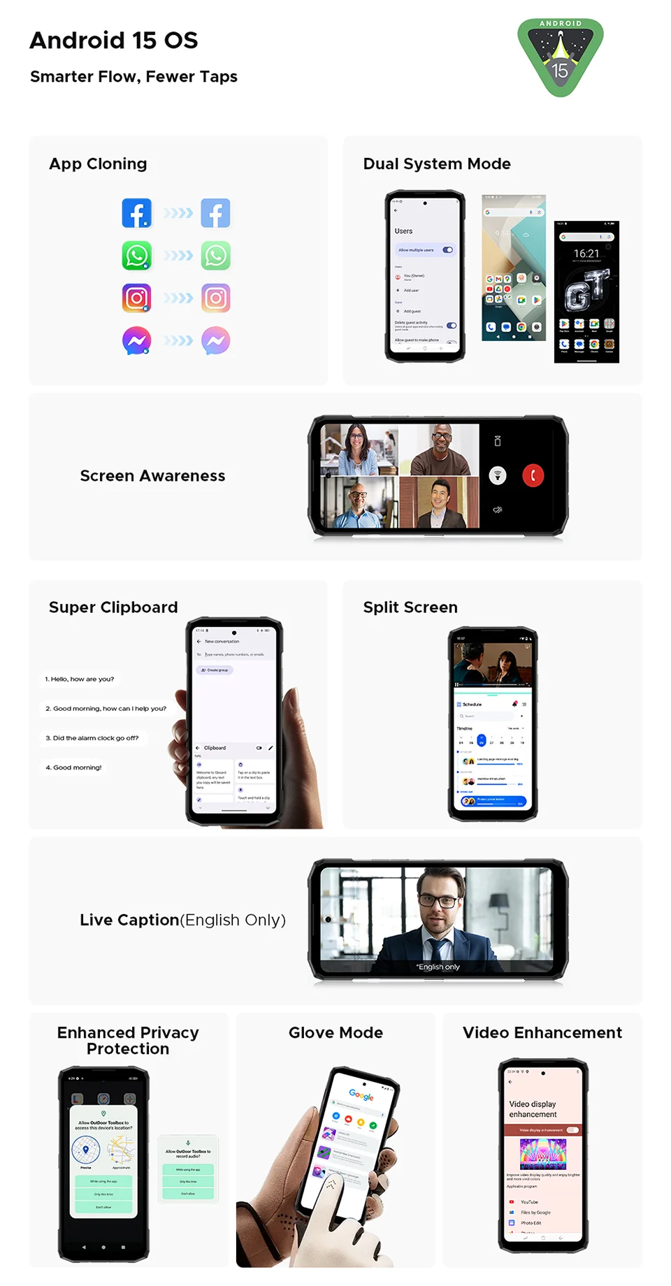 DOOGEE Blade20 Max Outdoor-Smartphone - 11800mAh 33W 6,6 Zoll