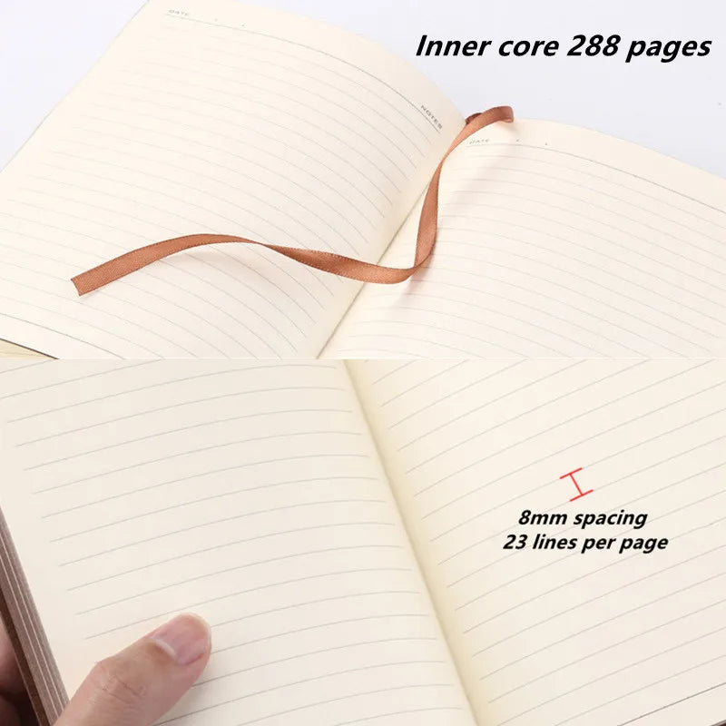 SQUMIDER A5 Geprägtes PU Leder Notizbuch - 120 Seiten