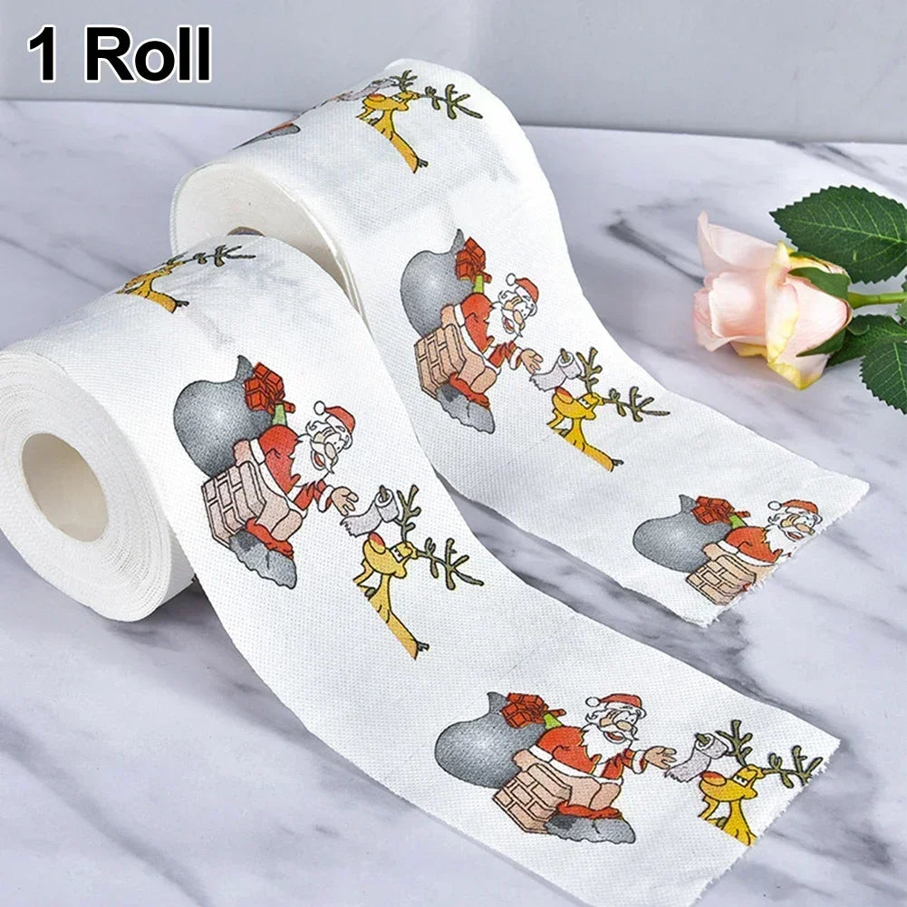 1 Pcs Christmas Santa Claus Bathroom Toilet Roll Merry Christmas Home Decoration 2024 Christmas Decoration New Year Ornaments