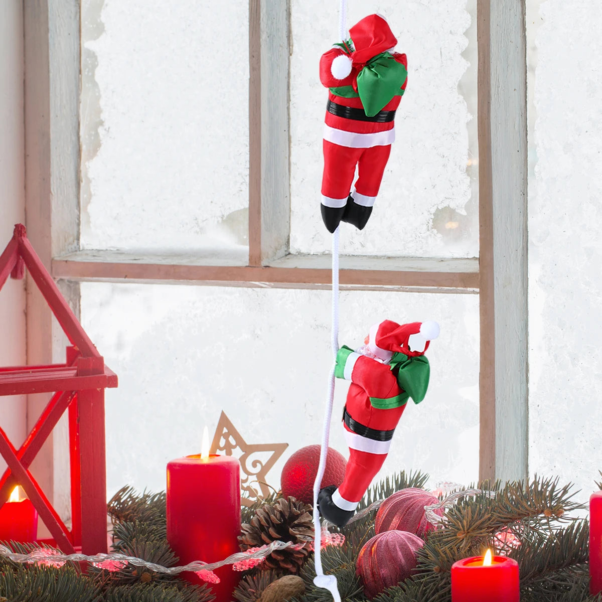 Choice Weihnachtsmann Kletterleiter Anhänger - Größe 5 cm Kunststoff