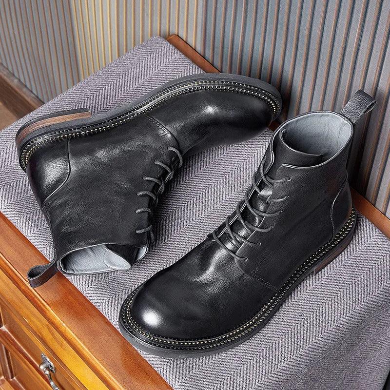 Handmade high quality soft leather boots in British style