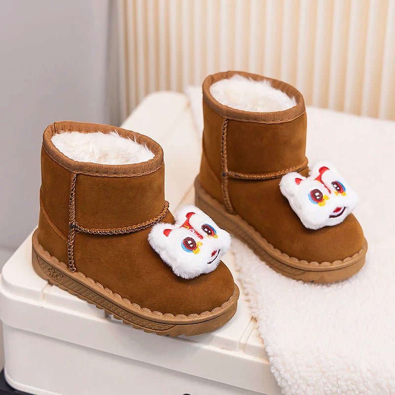 Kinder Winter Stiefel für Jungen Outdoor Neue Mädchen Schnee Stiefel Niedlichen Cartoon Mode Kausalen Kinder Outdoor Plüsch Stiefel Warme Vielseitig