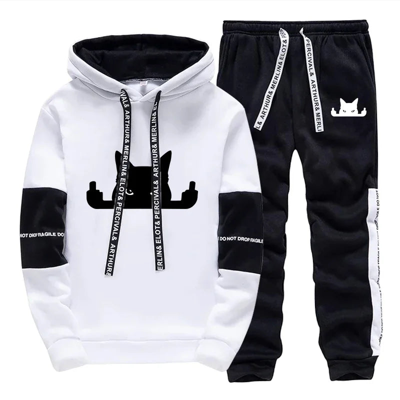 Fujian Choice Hoodie Sportlich Gemustert - Polyester S-XXL