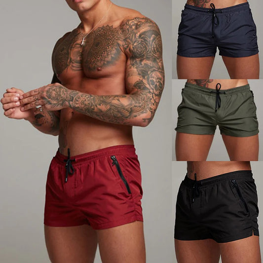 Herren-Schwimmschorts 2025: HooThreads Polyester Reißverschluss Taschen Mesh-Futter - Fits true to size TAT Craft Sommer Strand Wassersport