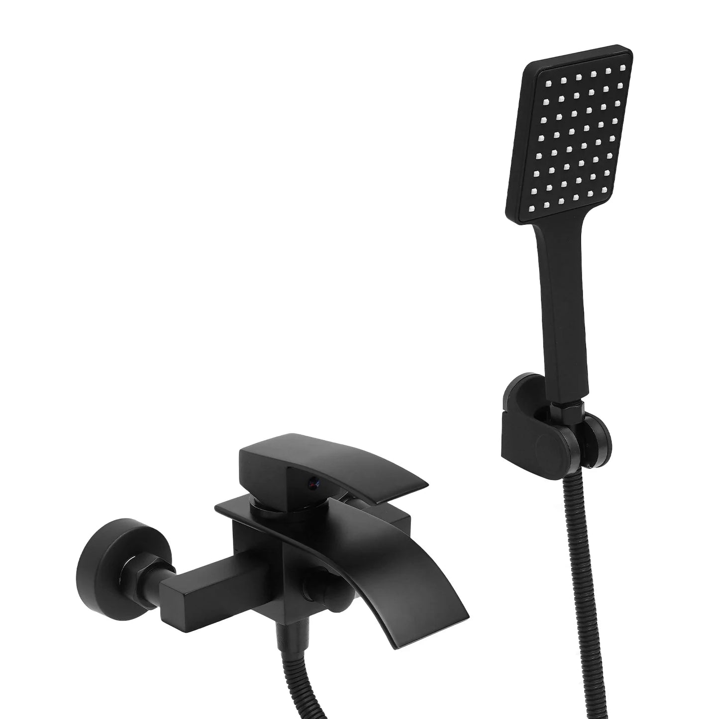 NONE Wasserfall-Badewannenarmatur Wandmontiert 2 Ausläufe