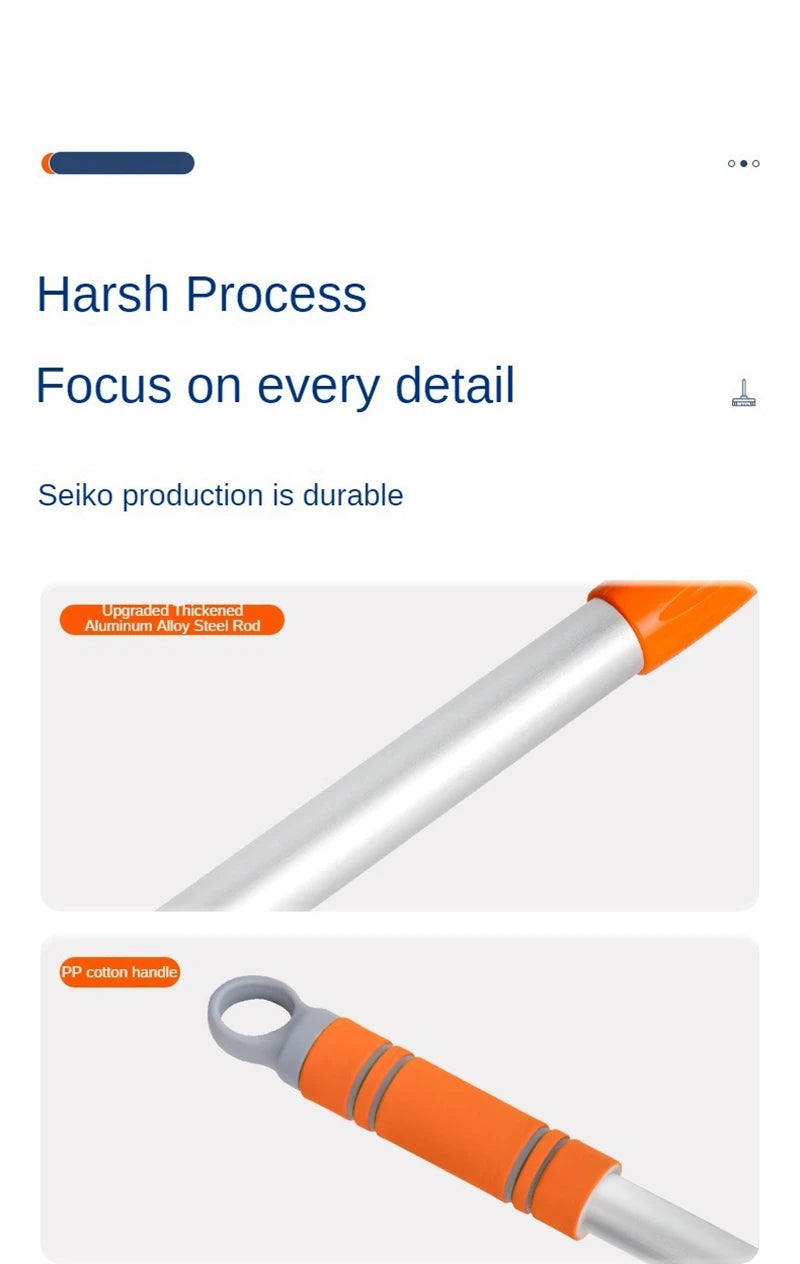 LEIBOO Car Washer Mop Foam Wash Chenille Brush Double Brush Head Roof Window Cleaning Maintenance Three-Section Telescopic Mop