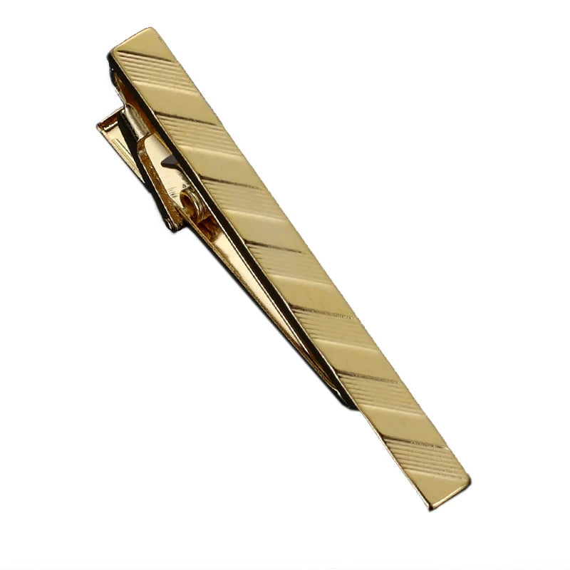 Men Jewelry Pin Clasp Necktie Clip Fashion New Hot-selling Metal Gold Tie Clip Business Formal Wear Groom Wedding Decoration