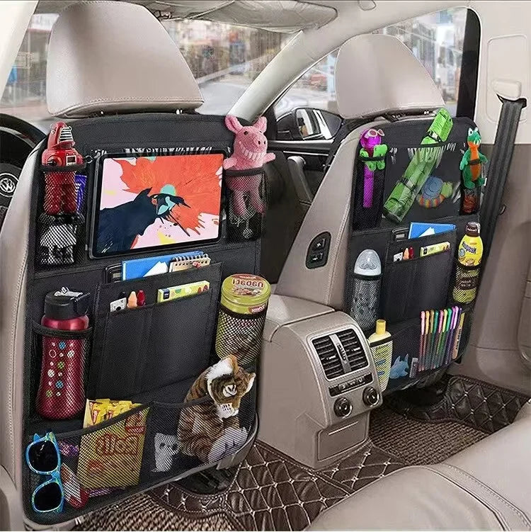 Auto Sitz Aufbewahrung Organizer Multifunktional Oxford Stoff Auto Rücken Multi Tasche Aufbewahrungstasche Mit Touch Screen Tablet Halter