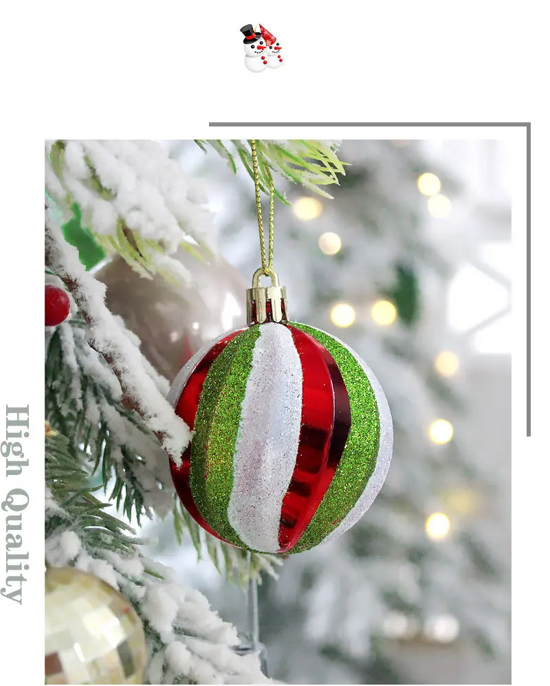 Neues Weihnachtsball-Set Handbemalt - Kapazität 40 Stück Ø6 cm