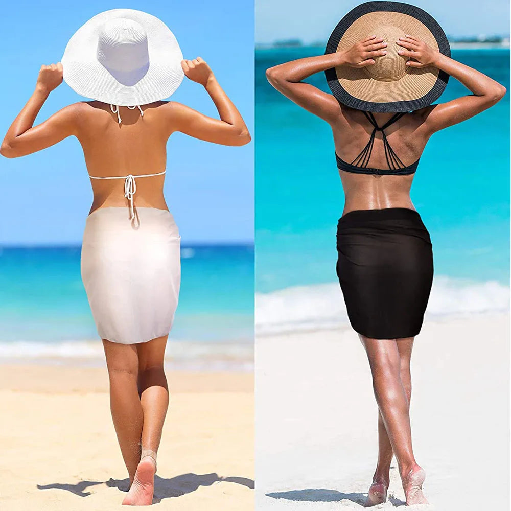 Damen Sarongs - Kurze Sarongs Badeanzug-Abdeckung Strand-Bikini-Wrap Chiffon-Schal
