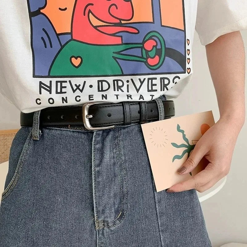 BuckleF100 Damen Gürtel Elegant - PU 2,8cm Breite 3cm