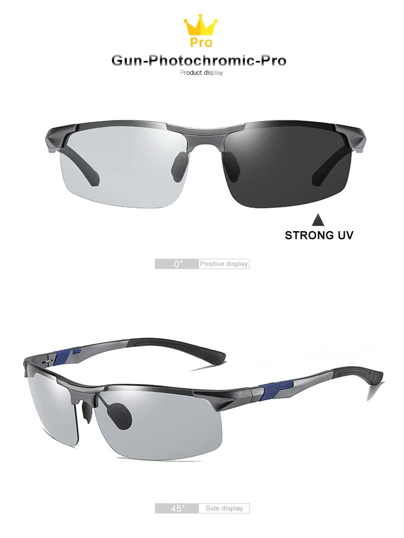 CLLOIO Aluminum Photochromic Sunglasses