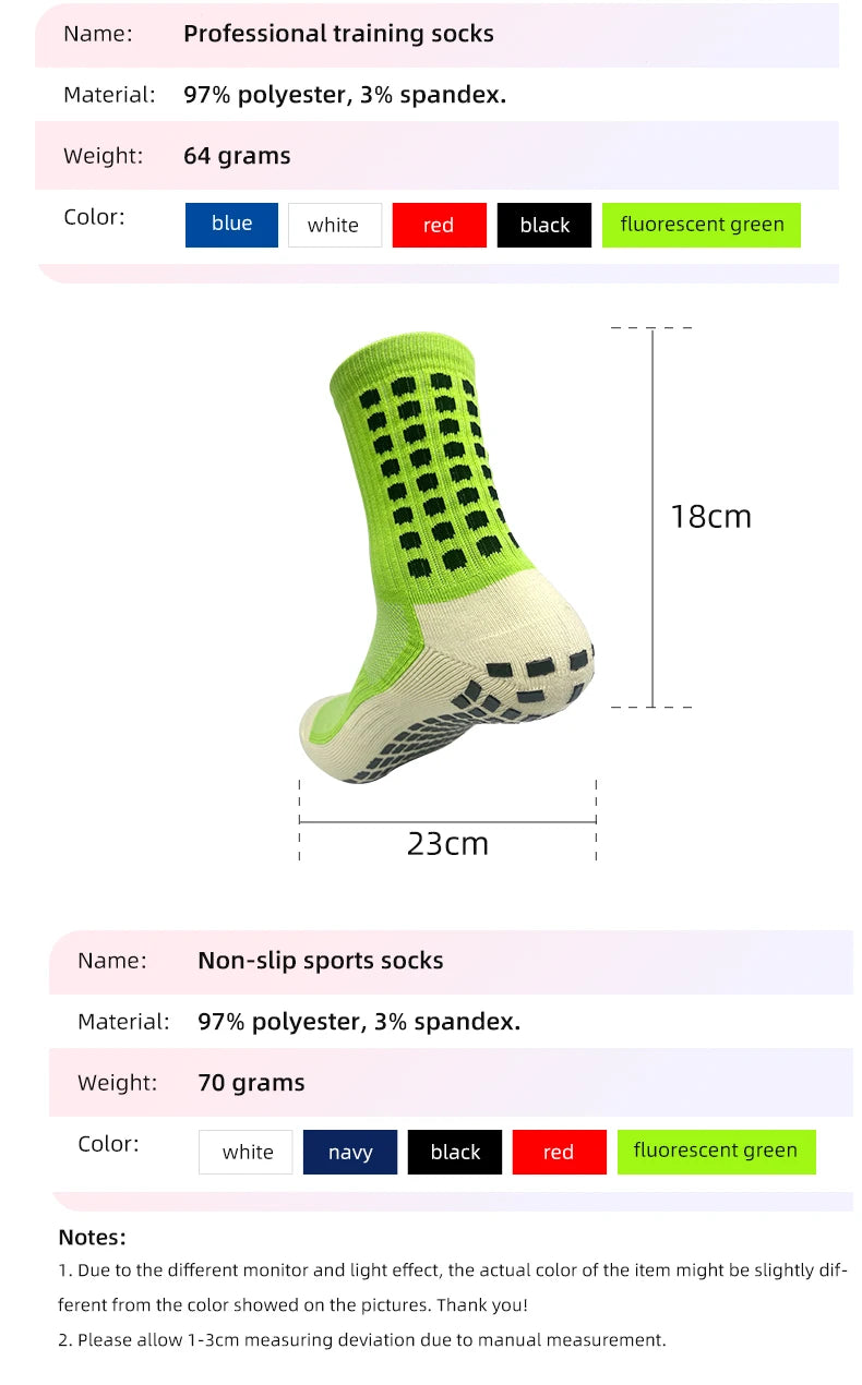 GuangdongChoice Grip Antirutsch Stutzen - 2 Paare Kniehoch