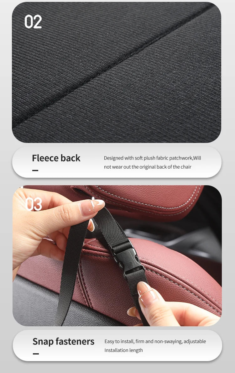 Car Seat Middle Storage Bag PU Leather Car Armrest Hanging Organizer Multifunction Handbag Holder Net Pocket Cup Tissue Storage