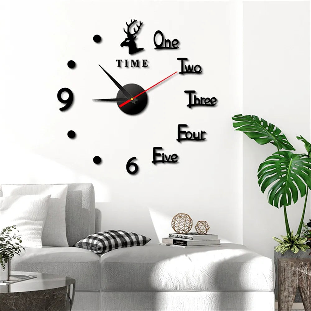Luminous Wall Clock Large Watch Horloge Murale 3d Diy Acrylic Mirror Stickers Quartz Duvar Saat Klock Modern Mute Alarm Clock