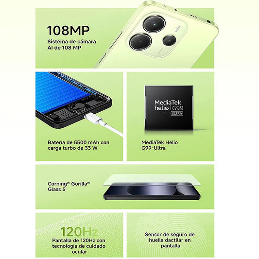 Xiaomi Redmi Note 14 AMOLED 120 Hz - 5500mAh, 33W, 6,67 inci