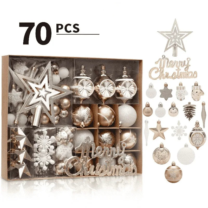 Nordstern 204 Christbaumschmuck Kugeln - 70 Stk, Durchmesser 2–5 cm