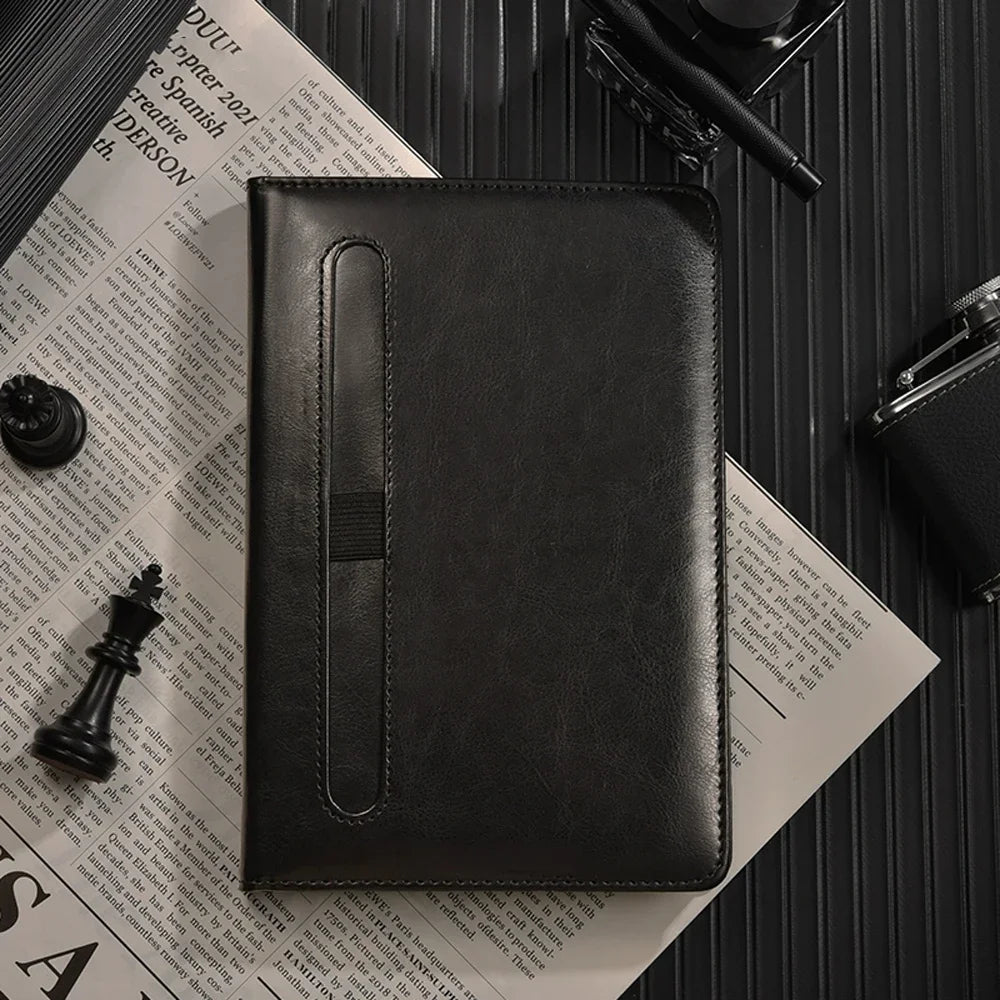 New for Hongdian A5 Notebook Business Office Notepad Student Diary Exquisite Notebook Portable Leather Thickened Customization