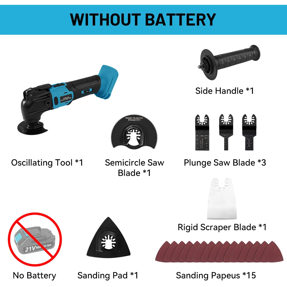 MultiPro M6 Bürstenloses Multitool - 6 Gänge 18V Akku 350W