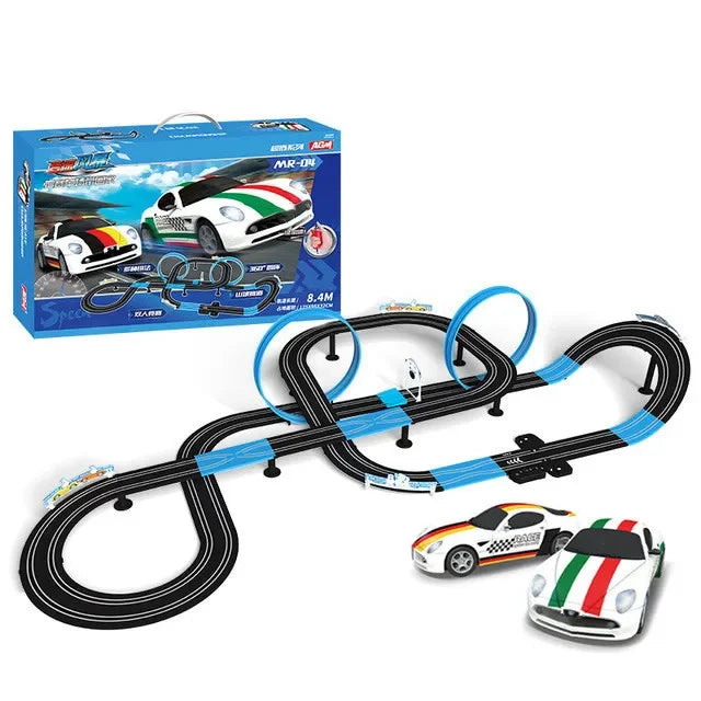 Railway Track Toy Set Racing Track Electric Double Remote Control Car Interactive Autorama Circuit Voiture Toy For Boy Children