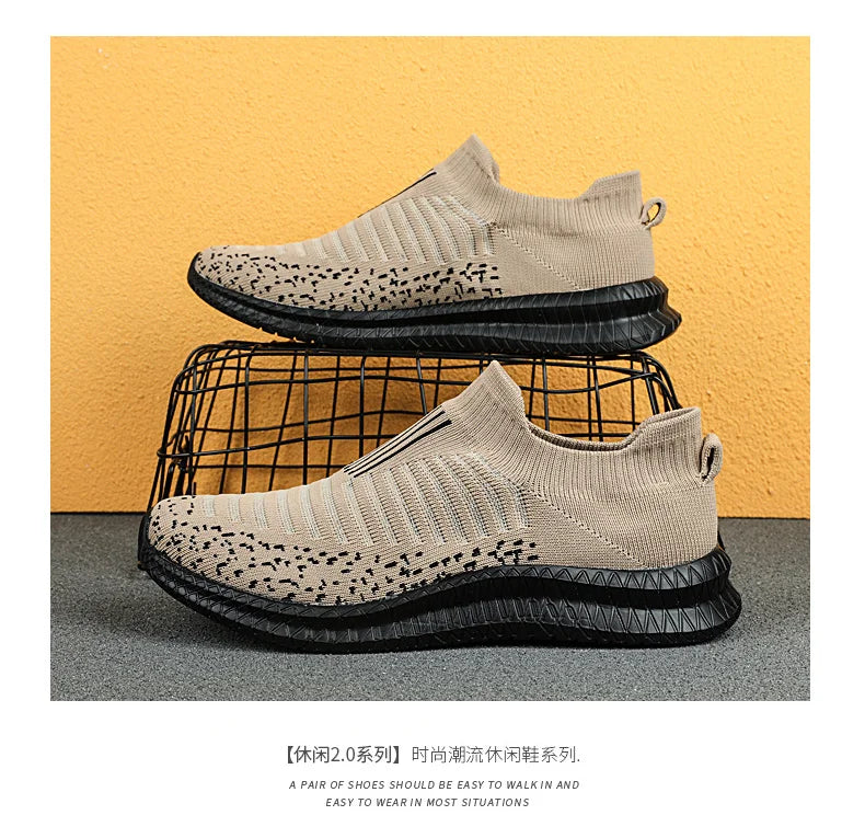 Men Shoes Lightweight Sneakers Men Fashion Casual Walking Shoes Breathable Slip on wear-resistant Mens Loafers Zapatillas Hombre