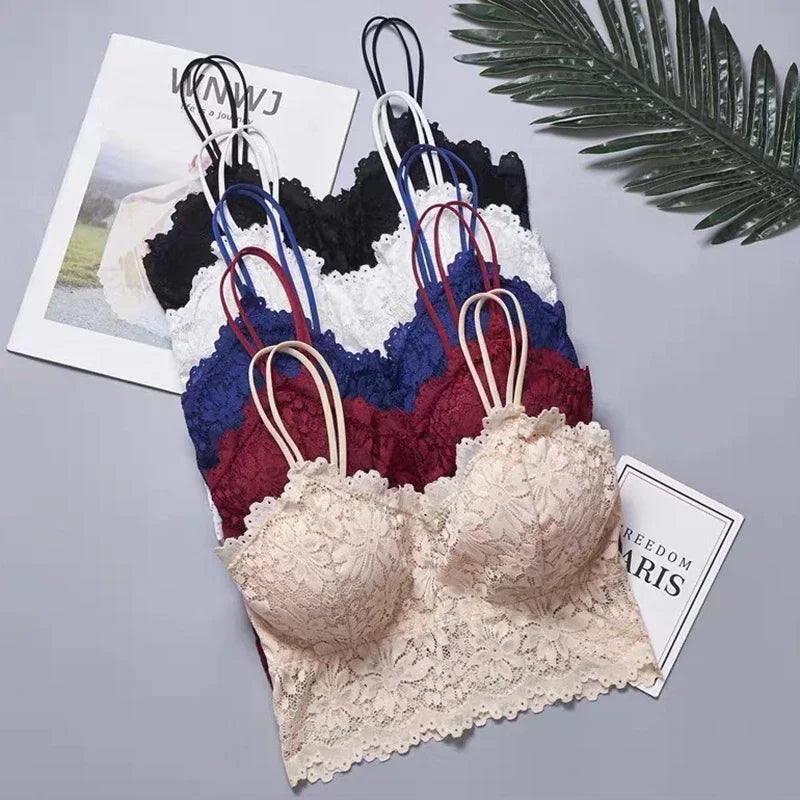 Damen Push-Up BH 2025 - Formender Spitzen BH bügellos Full Cup Plus Size