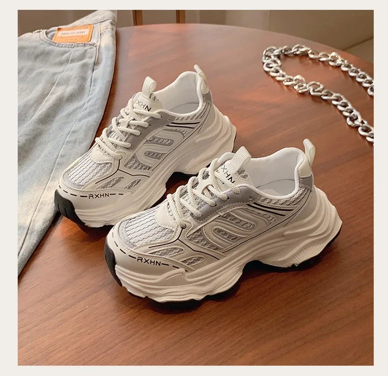 YBQJOO Sneaker Atmungsaktiv - Größe 36-41 Sohle Gummi