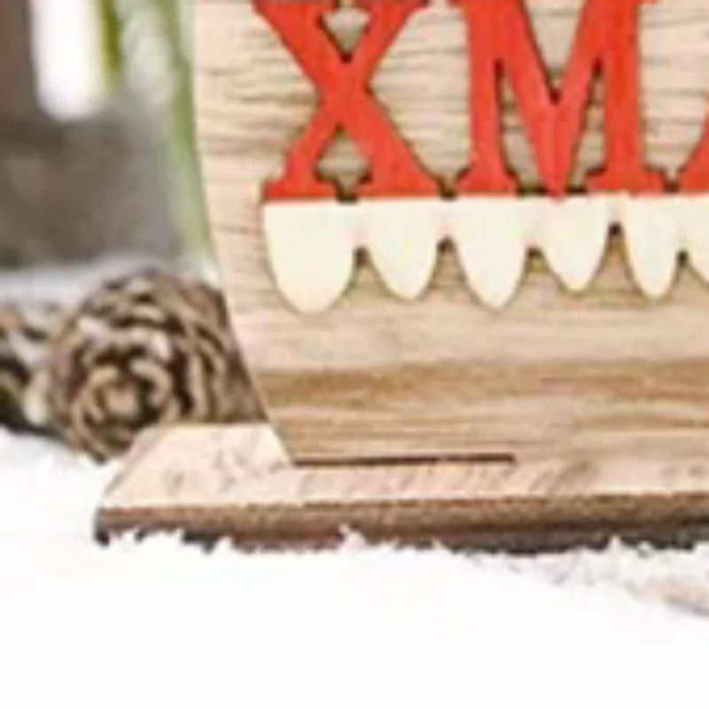 N2HAO Santa Holzornament - Größe ca. 8 cm, Gewicht ca. 60 g, Material Holz