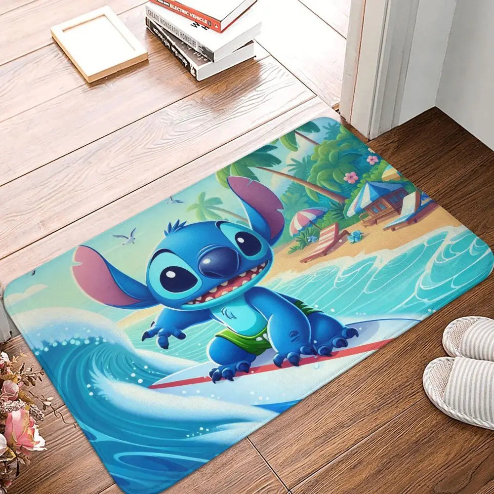 Custom Cartoon Stitch Floor Door Kitchen Bathroom Mat Anti-Slip Outdoor Doormat Bedroom Balcony Entrance Rug Carpet Footpad