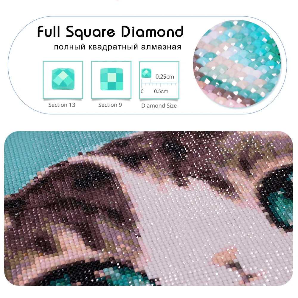 HUACAN Foto Anpassen Diamond Painting Kreuzstich Voll Quadrat Bild von Strass DIY Diamond Mosaik Diamond Stickerei Sale