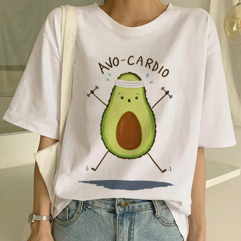 Women T-Shirt 2023 Summer Leopard Heart Print T Shirt Women Casual White Tops Loose Short Sleeve Tshirt Camisas Mujer