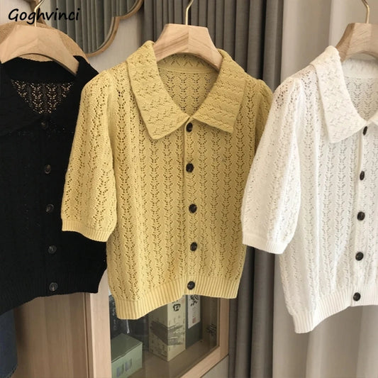 Goghvinci Cardigan Damen Lochmuster - Größe M, Stoffgewicht Mittel