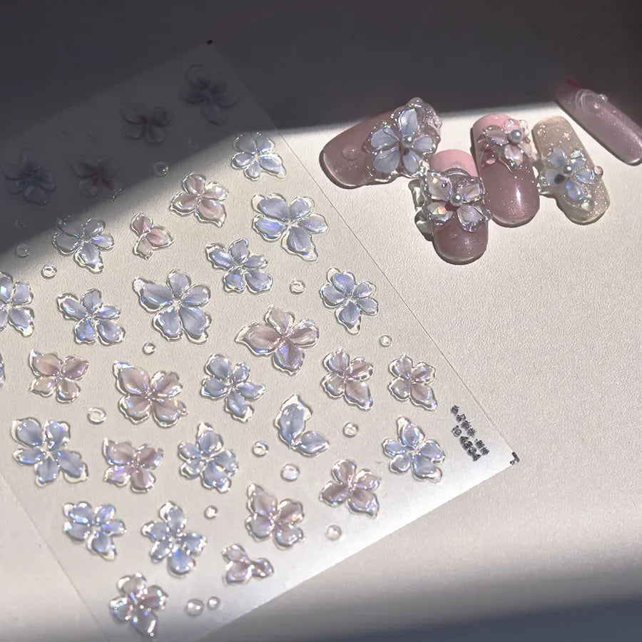 3D Fashion Jelly Nagelsticker Selbstklebend - 1 Stk Sticker