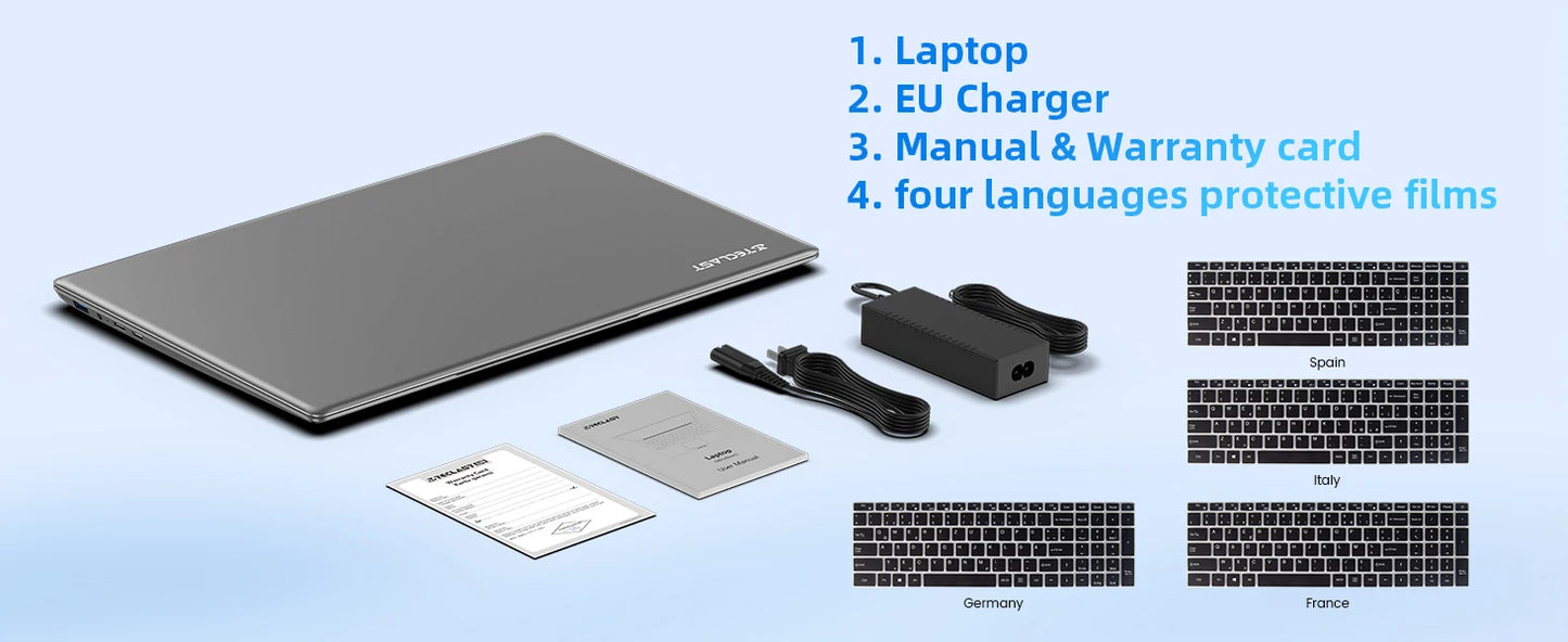 Teclast F16Air Laptop 16.1 Zoll - Intel N95, 16GB RAM, 512GB SSD, FHD IPS Display, Beleuchtete Tastatur