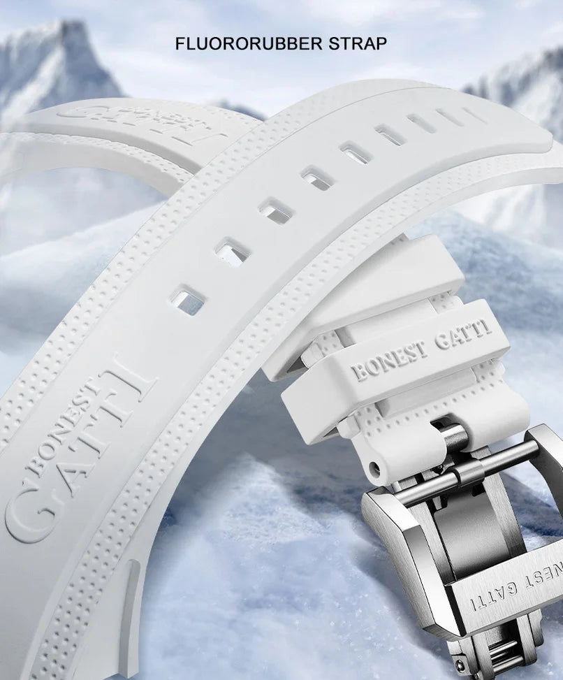 Bonest Gatti luxury automatic watch polar bear skeleton dial