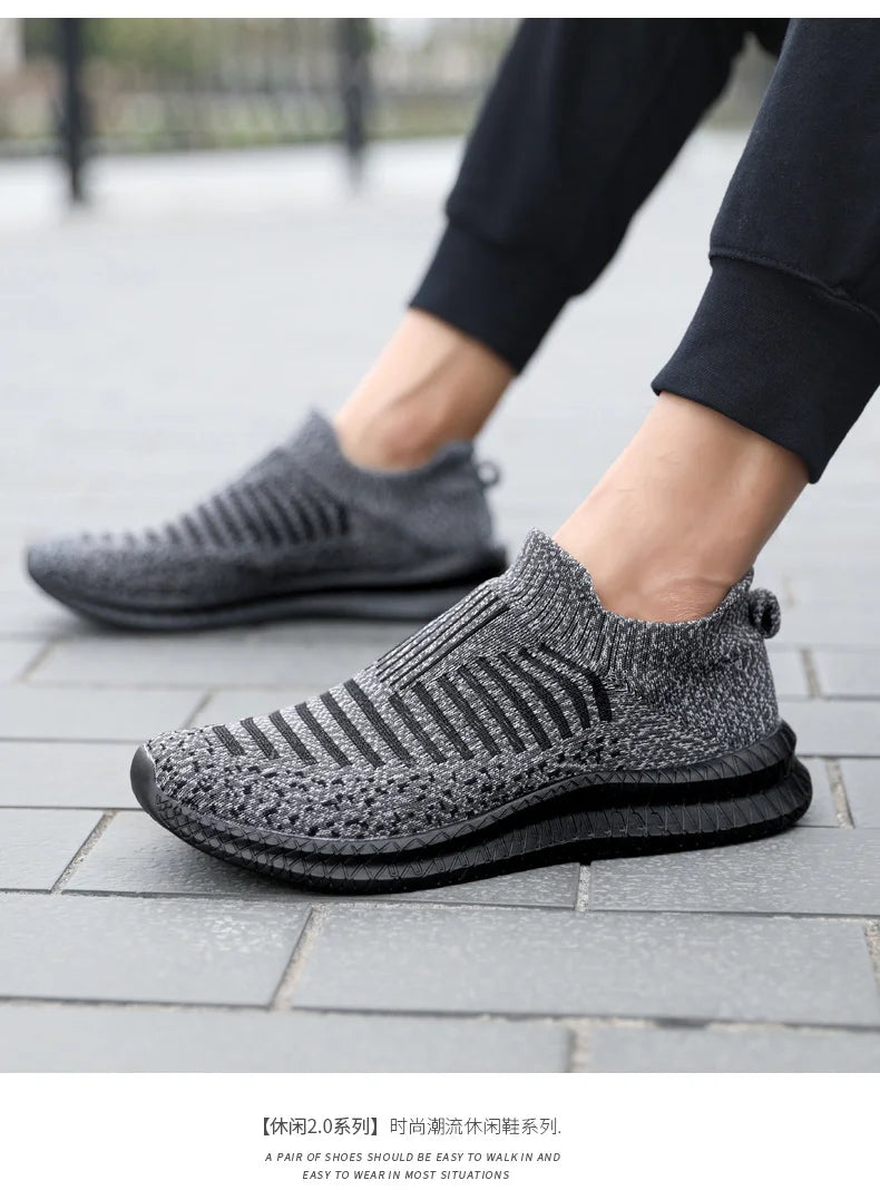 Men Shoes Lightweight Sneakers Men Fashion Casual Walking Shoes Breathable Slip on wear-resistant Mens Loafers Zapatillas Hombre