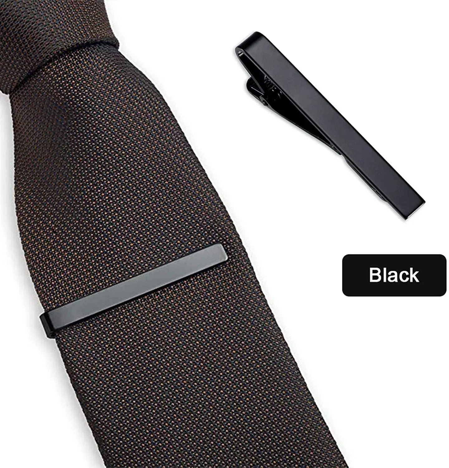 Eleganz Classic Glänzend Krawattenclip - 4 Stück Metall 5 cm