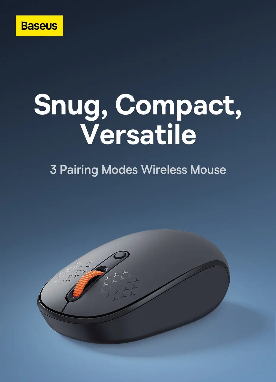 Baseus F01B Wireless Bluetooth 5.0 Maus - 1600 DPI, Silent Click, für MacBook, Tablet, Laptop, PC und Gaming