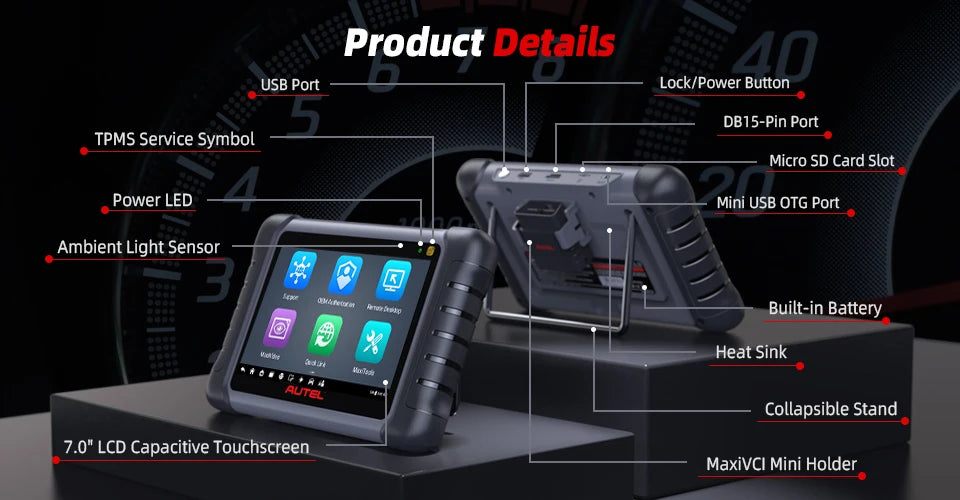 Autel MaxiCOM MK808S OBD2 Scanner Automotivo Auto Diagnose Werkzeug OBD 2 Scanner Aktiv Test Code Reader Schlüssel Codierung Werkzeug